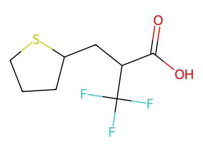 3,3,3-trifluoro-2-(thiolan-2-ylmethyl)propanoic Acid structure