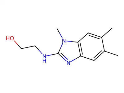 2-(2-Hydroxyethylamino)-1,6,7-trimethylbenzimidazole structure