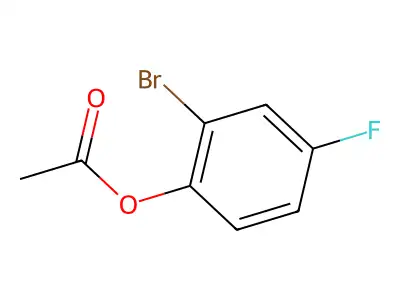 2-Bromo-4-fluorophenyl acetate structure