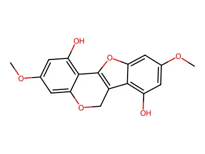1,7-Dihydroxy-3,9-dimethoxypterocarpene structure