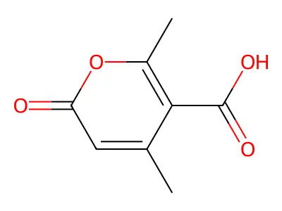 4,6-Dimethyl-5-formylpyran-2-one structure