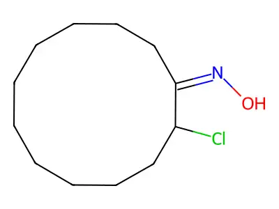 (NZ)-N-(2-chlorocyclododecylidene)hydroxylamine structure