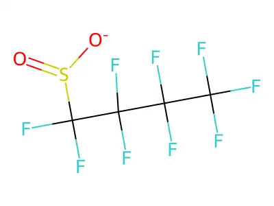1,1,2,2,3,3,4,4,4-Nonafluorobutane-1-sulfinate structure