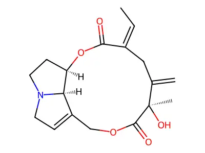 宽叶千里光碱 structure