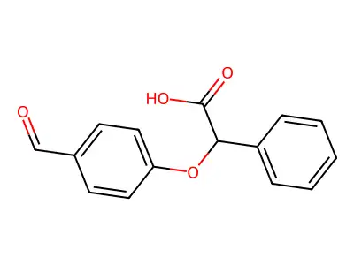 2-(4-Formylphenoxy)-2-phenylacetic acid structure