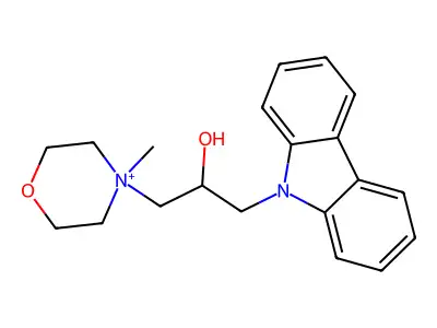 4-[3-(9H-Carbazol-9-yl)-2-hydroxypropyl]-4-methylmorpholinium structure