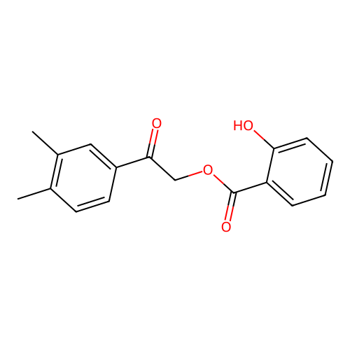 2-(3,4-Dimethylphenyl)-2-oxoethyl salicylate structure