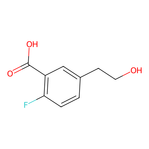 2-fluoro-5-(2-hydroxyethyl)benzoic Acid structure