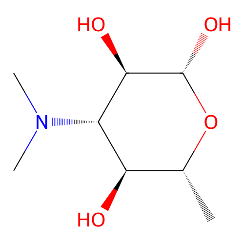 beta-D-Mycaminosepyranose structure