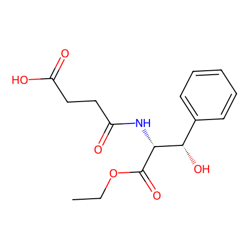 3-[(1-ethoxycarbonyl-2-hydroxy-2-phenyl-ethyl)carbamoyl]propanoic Acid structure