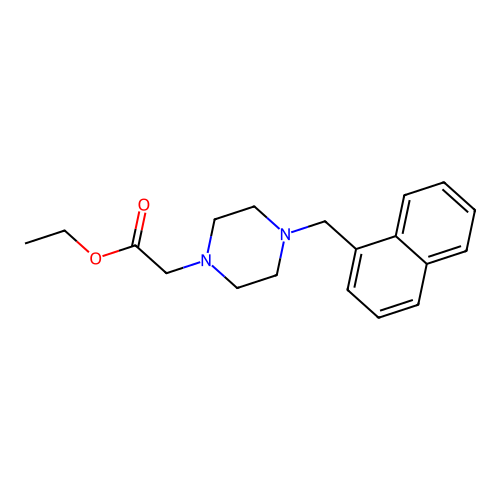Ethyl 2-(4-(naphthalen-1-ylmethyl)piperazin-1-yl)acetate structure