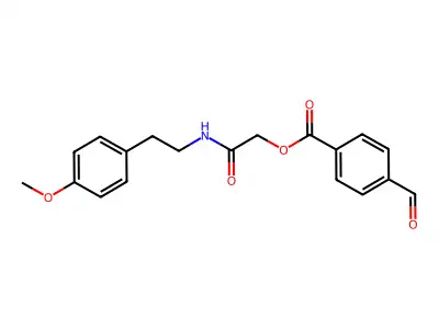 [2-[2-(4-Methoxyphenyl)ethylamino]-2-oxoethyl] 4-formylbenzoate structure