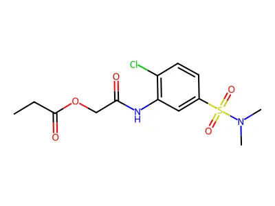 [2-[2-Chloro-5-(dimethylsulfamoyl)anilino]-2-oxoethyl] propanoate structure