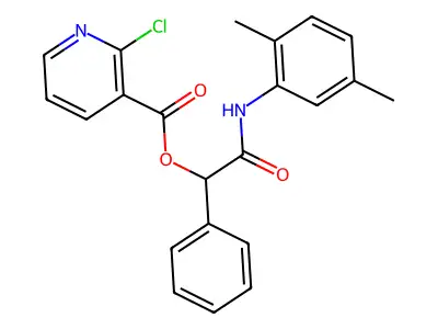 [(2,5-Dimethylphenyl)carbamoyl](phenyl)methyl 2-chloropyridine-3-carboxylate structure