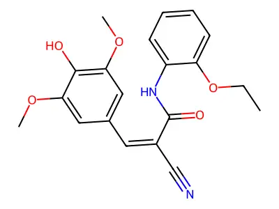 2-cyano-N-(2-ethoxyphenyl)-3-(4-hydroxy-3,5-dimethoxyphenyl)prop-2-enamide structure