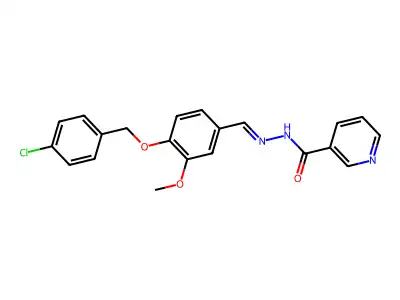 N'-(4-((4-Chlorobenzyl)oxy)-3-methoxybenzylidene)nicotinohydrazide structure