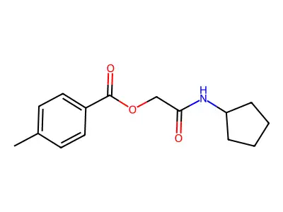 2-(Cyclopentylamino)-2-oxoethyl 4-methylbenzoate structure