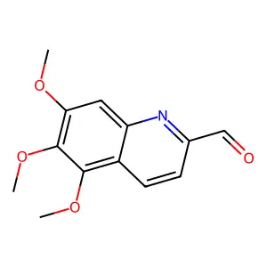 5,6,7-Trimethoxyquinoline-2-carboaldehyde structure