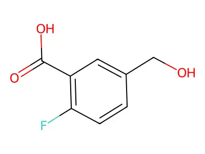 2-Fluoro-5-(hydroxymethyl)benzoic acid structure