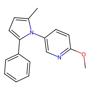 2-methoxy-5-(2-methyl-5-phenyl-1H-pyrrol-1-yl)pyridine structure