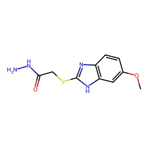 2-[(6-Methoxy-1H-benzimidazol-2-yl)thio]acetic acid hydrazide structure