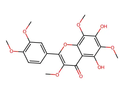 5,7-Dihydroxy-3,6,8,3',4'-pentamethoxyflavone structure