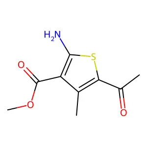 Methyl 5-acetyl-2-amino-4-methylthiophene-3-carboxylate structure