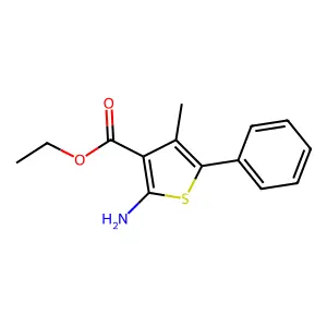 Ethyl 2-amino-4-methyl-5-phenylthiophene-3-carboxylate structure