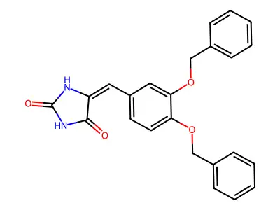 5-[[3,4-Bis(phenylmethoxy)phenyl]methylidene]imidazolidine-2,4-dione structure