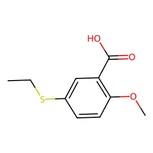 5-(Ethylthio)-o-anisic acid structure