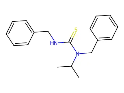 1,3-Dibenzyl-1-propan-2-ylthiourea structure