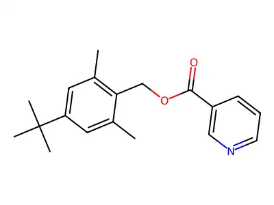 (4-Tert-butyl-2,6-dimethylphenyl)methyl pyridine-3-carboxylate structure