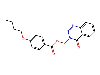 (4-Oxo-1,2,3-benzotriazin-3-yl)methyl 4-butoxybenzoate structure