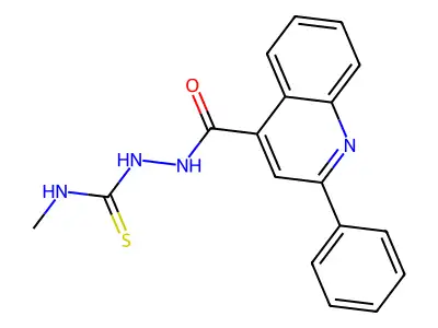1-Methyl-3-[(2-phenylquinoline-4-carbonyl)amino]thiourea structure
