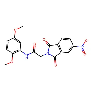 N-(2,5-dimethoxyphenyl)-2-(5-nitro-1,3-dioxoisoindol-2-yl)acetamide structure