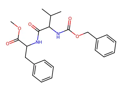 N-Benzyloxycarbonyl-valyl-phenylalanine methyl ester structure