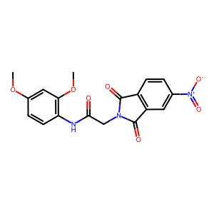 N-(2,4-dimethoxyphenyl)-2-(5-nitro-1,3-dioxoisoindol-2-yl)acetamide structure