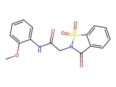 2-(1,1-dioxido-3-oxobenzo[d]isothiazol-2(3H)-yl)-N-(2-methoxyphenyl)acetamide structure