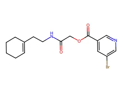 {[2-(Cyclohex-1-en-1-yl)ethyl]carbamoyl}methyl 5-bromopyridine-3-carboxylate structure