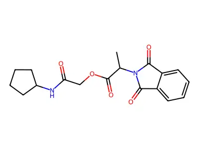 [2-(Cyclopentylamino)-2-oxoethyl] 2-(1,3-dioxoisoindol-2-yl)propanoate structure