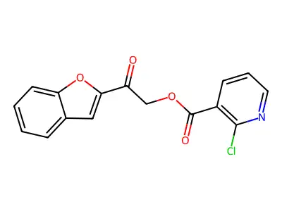 2-(1-Benzofuran-2-yl)-2-oxoethyl 2-chloropyridine-3-carboxylate structure