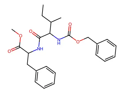Carbobenzyloxy-L-isoleucyl-L-phenylalanine methyl ester structure