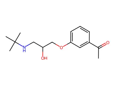 Ethanone, 1-[3-[3-[(1,1-dimethylethyl)amino]-2-hydroxypropoxy]phenyl]- structure