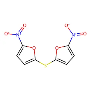 2,2'-Sulfanediylbis(5-nitrofuran) structure