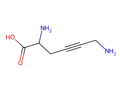 2,6-Diamino-4-hexynoic acid structure