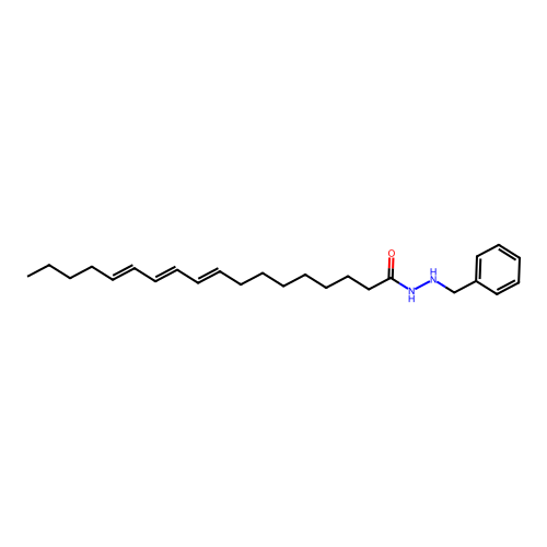 9,11,13-Octadecatrienoic acid, 2-benzylhydrazide, (E,Z,E)- structure