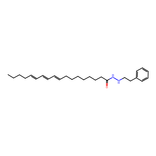 9,11,13-Octadecatrienoic acid, 2-(2-phenethyl)hydrazide, (E,E,E)- structure