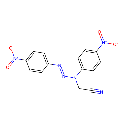 2-(4-nitro-N-[(4-nitrophenyl)diazenyl]anilino)acetonitrile structure