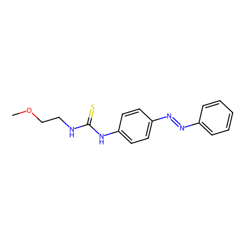 Thiourea, N-(2-methoxyethyl)-N'-[4-(2-phenyldiazenyl)phenyl]- structure