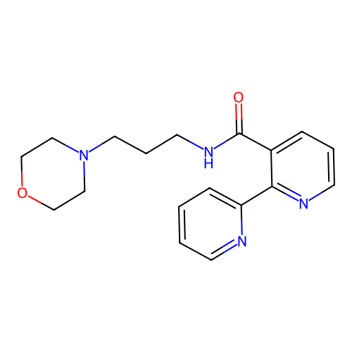 N-(3-morpholinopropyl)-[2,2'-bipyridine]-3-carboxamide structure